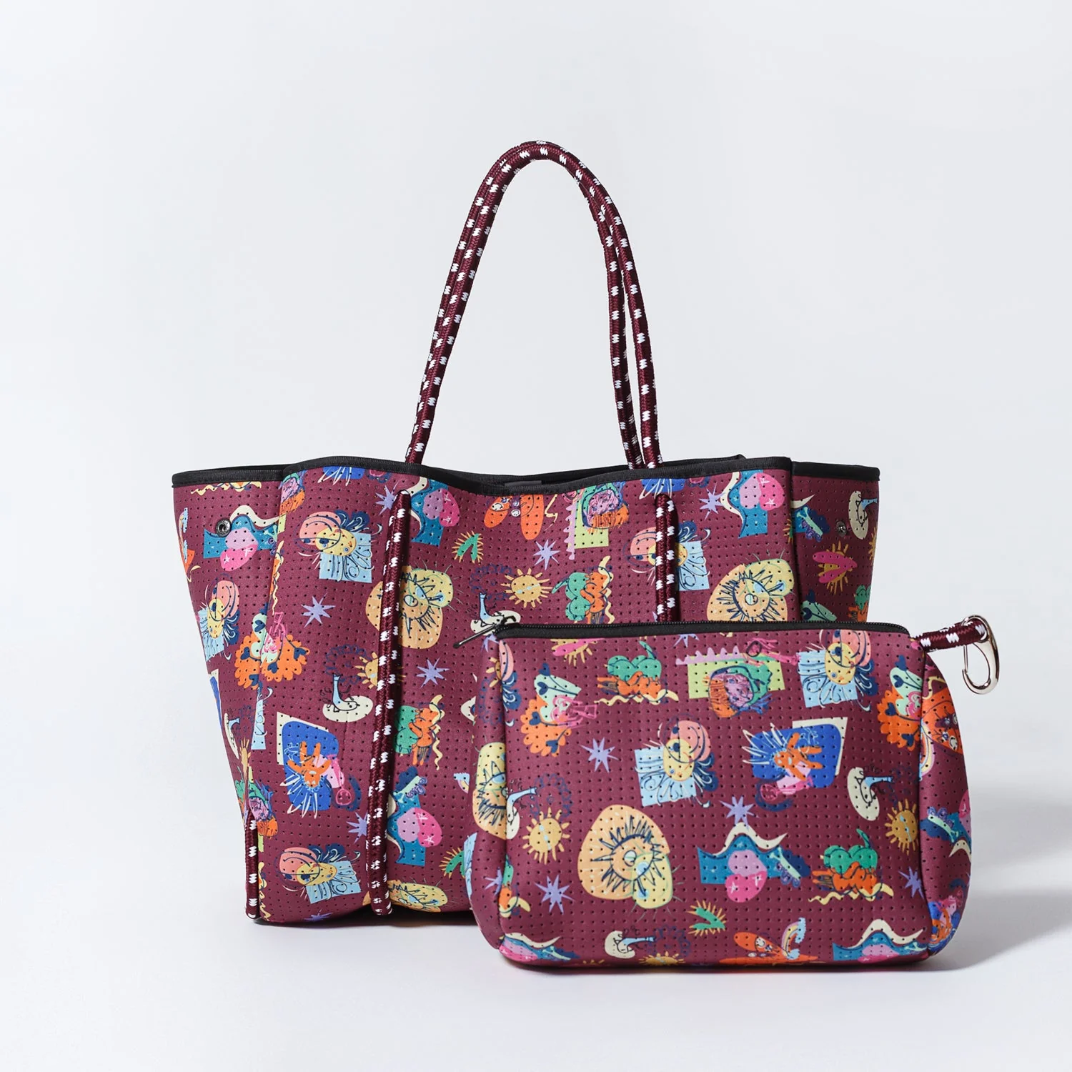CONSTRUYENDO FUTURO BURGUNDY BASIC SET - EVERYDAY TOTE AND POUCH