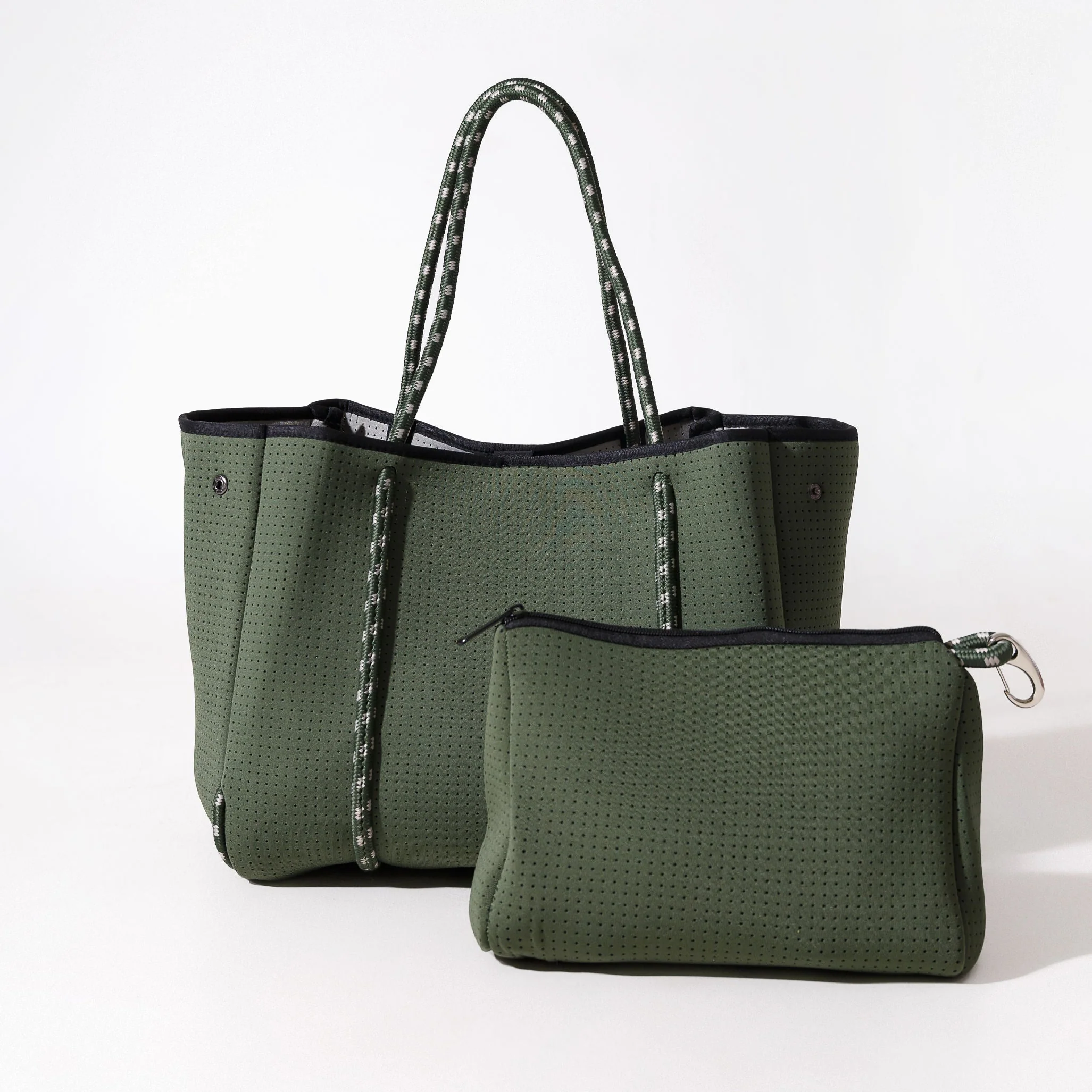MOSS GREEN BASIC SET - EVERYDAY TOTE AND POUCH